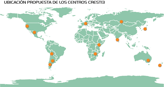 Map of proposed CREST13 sites