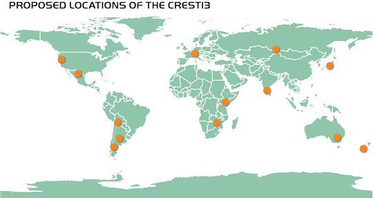 Map of CREST13 Siter