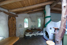 Cob House interior