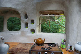 Cob House interior