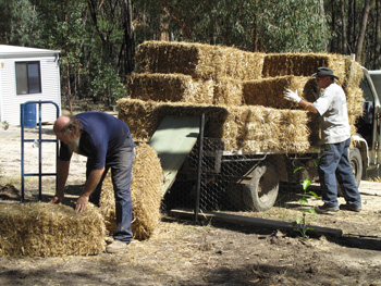 Strawbale building