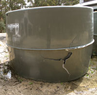 Cracked Water Tank